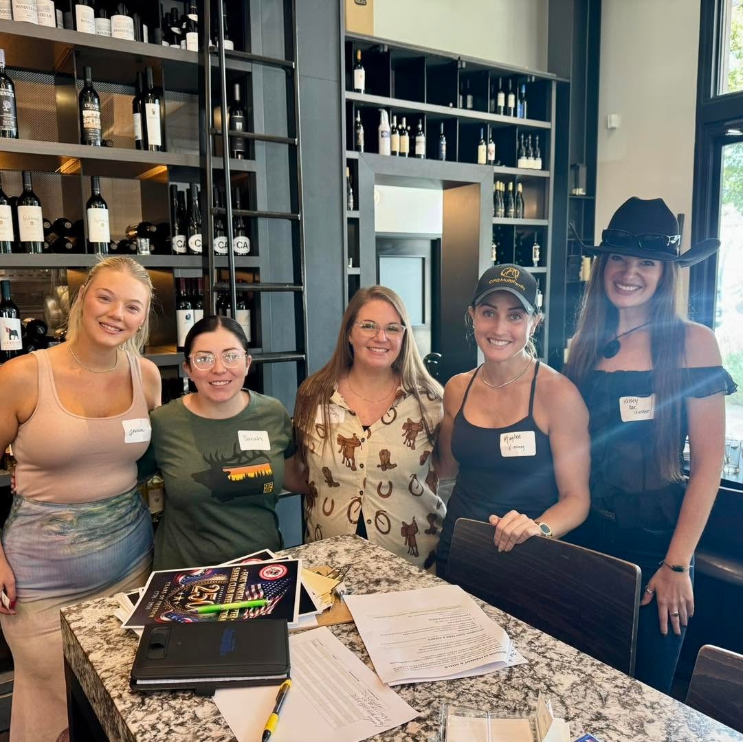 Members at the registration table